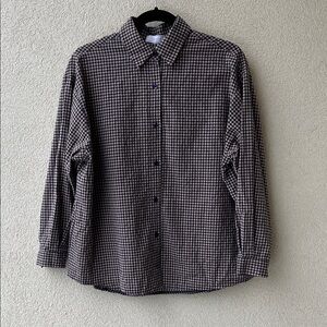Oak + Fort Checkered Cotton Button Up Shirt
